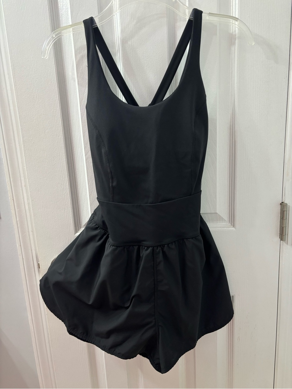 Black One-Piece Athletic Romper